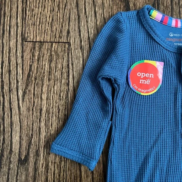 Magnetic Me Dark Blue Waffle Modal Magnetic Parent Favorite Footie Preemie - Picture 3 of 5
